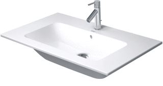 DURAVIT STARCK ME MEUBELWASTAFEL MET 1 KRAANGAT MET OVERLOOP 83X49CM MAT WIT 