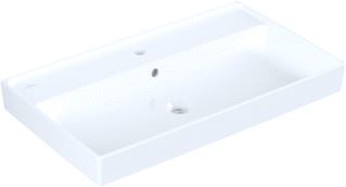 VILLEROY & BOCH COLLARO MEUBELWASTAFEL HOEKIG 3-GATS DOORGESTOKEN OVERLOOP WAND 470 X 800MM (DXB) WIT ALPINE KERAMIEKPLUS 