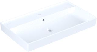 VILLEROY & BOCH COLLARO MEUBELWASTAFEL HOEKIG 3-GATS DOORGESTOKEN OVERLOOP WAND 470 X 800MM (DXB) STEEN WIT KERAMIEKPLUS 