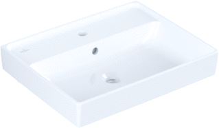 VILLEROY & BOCH COLLARO WASTAFEL HOEKIG 3-GATS DOORGESTOKEN OVERLOOP WAND 440 X 550MM (DXB) WIT ALPINE KERAMIEKPLUS 