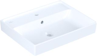 VILLEROY & BOCH COLLARO WASTAFEL HOEKIG 3-GATS DOORGESTOKEN OVERLOOP WAND 440 X 550MM (DXB) STEEN WIT KERAMIEKPLUS 