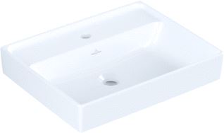 VILLEROY & BOCH COLLARO FONTEIN HOEKIG VOOR 1-GAT KRAANGAT DOORGESTOKEN WAND 400 X 500MM (DXB) WIT ALPINE 