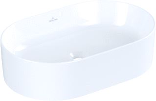 VILLEROY & BOCH COLLARO OPZETWASTAFEL OVAAL WAND VERHOOGDE VOET 360 X 560MM (DXB) WIT ALPINE KERAMIEKPLUS 