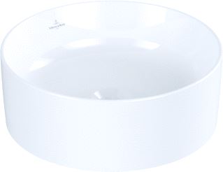 VILLEROY & BOCH COLLARO OPZETWASTAFEL ROND WAND VERHOOGDE VOET 400 DIAM WIT ALPINE KERAMIEKPLUS 