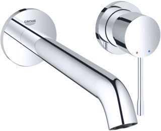 GROHE ESSENCE NEW INBOUWMENGKRAAN AFBOUWDEEL L-SIZE WAND EENGREEPS 2-GATS G1/2 230MM VOORSPRONG UITLOOP VAST CHROOM