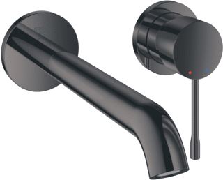 GROHE ESSENCE NEW INBOUWMENGKRAAN AFBOUWDEEL L-SIZE WAND EENGREEPS 2-GATS G1/2 230MM VOORSPRONG UITLOOP VAST HARD GRAPHITE 