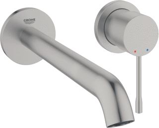 GROHE ESSENCE NEW INBOUWMENGKRAAN AFBOUWDEEL L-SIZE WAND EENGREEPS 2-GATS G1/2 230MM VOORSPRONG UITLOOP VAST SUPERSTEEL 