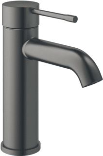 GROHE ESSENCE NEW WASTAFELMENGKRAAN S-SIZE EENGREEPS 1-GATS 174MM HOOGTE GLAD 116MM UITLOOP VAST HARD GRAPHITE GEBORSTELD 