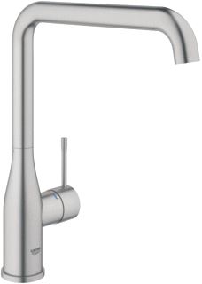 GROHE ESSENCE NEW KEUKENMENGKRAAN EENGREEPS 300MM HOOGTE 220MM L-UITLOOP HOOG DRAAIBAAR SUPERSTEEL 