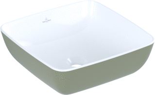 VILLEROY & BOCH ARTIS OPZETWASTAFEL 410 X 410 X 130 MM SAGE GREEN ZONDER OVERLOOP