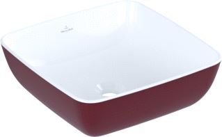 VILLEROY & BOCH ARTIS OPZETWASTAFEL 410 X 410 X 130 MM BORDEAUX ZONDER OVERLOOP