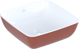 VILLEROY & BOCH ARTIS OPZETWASTAFEL 410 X 410 X 130 MM RUST ZONDER OVERLOOP