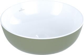 VILLEROY & BOCH ARTIS OPZETWASTAFEL 430 X 430 X 130 MM SAGE GREEN ZONDER OVERLOOP