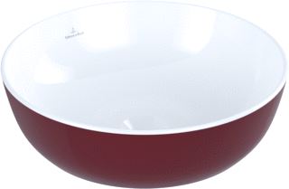 VILLEROY & BOCH ARTIS OPZETWASTAFEL 430 X 430 X 130 MM BORDEAUX ZONDER OVERLOOP