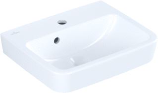 VILLEROY & BOCH O.NOVO OPZETFONTEIN 450X370 MM MET OVERLOOP MET KRAANGAT ANTIBAC CERAMICPLUS ALPINE WIT 