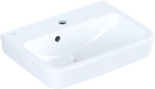 VILLEROY & BOCH O.NOVO FONTEIN 500X370 MM MET OVERLOOP MET KRAANGAT ANTIBAC CERAMICPLUS ALPINE WIT 