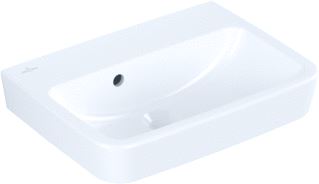 VILLEROY & BOCH O.NOVO FONTEIN 500X370 MM MET OVERLOOP ZONDER KRAANGAT ANTIBAC CERAMICPLUS ALPINE WIT 