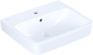 VILLEROY & BOCH O.NOVO WASTAFEL 550X460 MM MET OVERLOOP MET KRAANGAT ANTIBAC CERAMICPLUS ALPINE WIT 