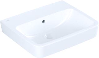 VILLEROY & BOCH O.NOVO WASTAFEL 550X460 MM MET OVERLOOP ZONDER KRAANGAT ANTIBAC CERAMICPLUS ALPINE WIT 