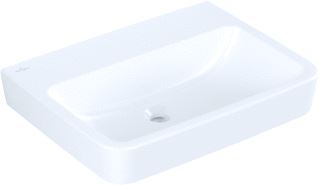 VILLEROY & BOCH O.NOVO WASTAFEL 600X460 MM ZONDER OVERLOOP ZONDER KRAANGAT ANTIBAC CERAMICPLUS ALPINE WIT 