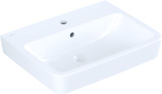 VILLEROY & BOCH O.NOVO OPZETWASTAFEL 600X460 MM MET OVERLOOP MET KRAANGAT ANTIBAC CERAMICPLUS ALPINE WIT 