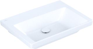 VILLEROY & BOCH SUBWAY 3.0 MEUBELWASTAFEL 650X470MM. ZONDER KRAANGAT ZONDER OVERLOOP. WIT ALPIN C+