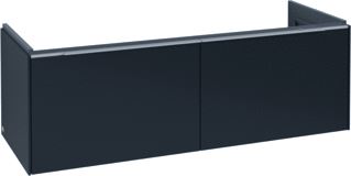 VILLEROY & BOCH SUBWAY 3.0 WASTAFELONDERKAST 2 UITTREKLADEN 1272 X 429 X 478 MM VOLCANO BLACK