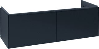 VILLEROY & BOCH SUBWAY 3.0 WASTAFELONDERKAST MET VERLICHTING 2 UITTREKLADEN 1272 X 429 X 478 MM VOLCANO BLACK