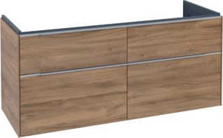 VILLEROY & BOCH SUBWAY 3.0 WASTAFELONDERKAST 4 UITTREKLADEN 1272 X 576 X 478 MM OAK KANSAS