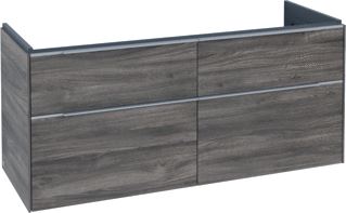 VILLEROY & BOCH SUBWAY 3.0 WASTAFELONDERKAST 4 UITTREKLADEN 1272 X 576 X 478 MM STONE OAK