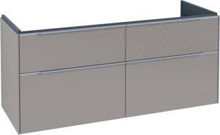 VILLEROY & BOCH SUBWAY 3.0 WASTAFELONDERKAST 4 UITTREKLADEN 1272 X 576 X 478 MM TAUPE