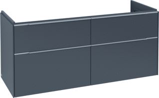 VILLEROY & BOCH SUBWAY 3.0 WASTAFELONDERKAST 4 UITTREKLADEN 1272 X 576 X 478 MM GRAPHITE