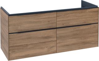 VILLEROY & BOCH SUBWAY 3.0 WASTAFELONDERKAST 4 UITTREKLADEN 1272 X 576 X 478 MM OAK KANSAS