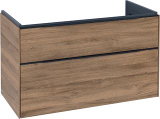 VILLEROY & BOCH SUBWAY 3.0 WASTAFELONDERKAST 2 UITTREKLADEN 973 X 576 X 478 MM OAK KANSAS