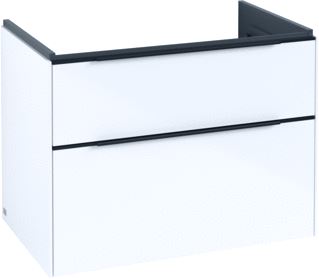 VILLEROY & BOCH SUBWAY 3.0 WASTAFELONDERKAST 2 UITTREKLADEN 772 X 576 X 478 MM BRILLIANT WHITE