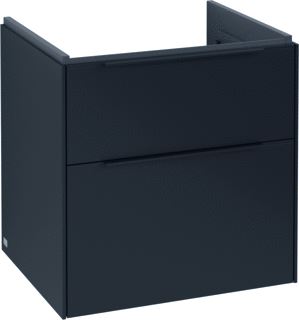 VILLEROY & BOCH SUBWAY 3.0 WASTAFELONDERKAST 2 UITTREKLADEN 572 X 576 X 478 MM VOLCANO BLACK