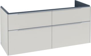 VILLEROY & BOCH SUBWAY 3.0 WASTAFELONDERKAST 4 UITTREKLADEN 1272 X 576 X 478 MM CASHMERE GREY