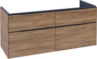 VILLEROY & BOCH SUBWAY 3.0 WASTAFELONDERKAST 4 UITTREKLADEN 1272 X 576 X 478 MM OAK KANSAS