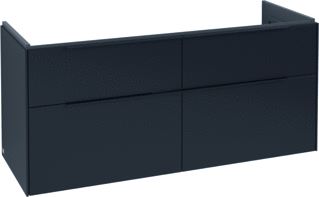 VILLEROY & BOCH SUBWAY 3.0 WASTAFELONDERKAST 4 UITTREKLADEN 1272 X 576 X 478 MM VOLCANO BLACK