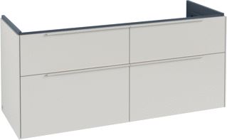 VILLEROY & BOCH SUBWAY 3.0 WASTAFELONDERKAST 4 UITTREKLADEN 1272 X 576 X 478 MM CASHMERE GREY