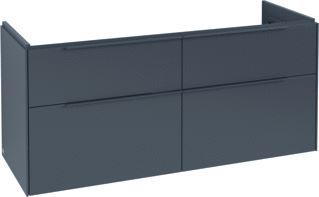 VILLEROY & BOCH SUBWAY 3.0 WASTAFELONDERKAST 4 UITTREKLADEN 1272 X 576 X 478 MM GRAPHITE