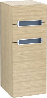 VILLEROY & BOCH SUBWAY 2.0 ZIJKAST 1 DEUR 2 SCHUIFLADEN 356 X 857 X 370 MM NORDIC OAK / GLASS SILVER GREY