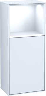 VILLEROY & BOCH FINION ZIJKAST MET VERLICHTING SCHARNIER LINKS VAK BOVEN 418X936X270MM CORPUS GLOSSY WHITE LACQUER