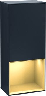 VILLEROY & BOCH FINION ZIJKAST MET VERLICHTING SCHARNIER LINKS VAK ONDER 418X936X270MM VAK GOLD MATT LACQUER CORPUS BLACK MATT LACQUER 