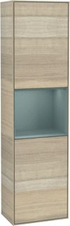 VILLEROY & BOCH FINION HOGE KAST MET VERLICHTING 2 DEUREN SCHARNIER LINKS 418X1516X270MM VAK OLIVE MATT LACQUER CORPUS OAK VENEER