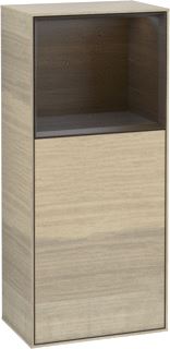 VILLEROY & BOCH FINION ZIJKAST MET VERLICHTING SCHARNIER RECHTS VAK BOVEN 418X936X270MM VAK WALLNUT VENEER CORPUS OAK VENEER 