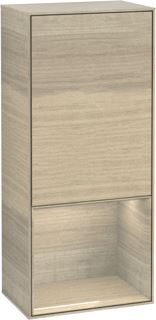 VILLEROY & BOCH FINION ZIJKAST MET VERLICHTING SCHARNIER LINKS VAK ONDER 418X936X270MM VAK OAK VENEER CORPUS OAK VENEER 