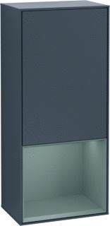 VILLEROY & BOCH FINION ZIJKAST MET VERLICHTING SCHARNIER RECHTS VAK ONDER 418X936X270MM VAK OLIVE MATT LACQUER CORPUS MIDNIGHT BLUE MATT LACQUER