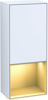 VILLEROY & BOCH FINION ZIJKAST MET VERLICHTING SCHARNIER RECHTS VAK ONDER 418X936X270MM VAK GOLD MATT LACQUER CORPUS WHITE MATT LACQUER 