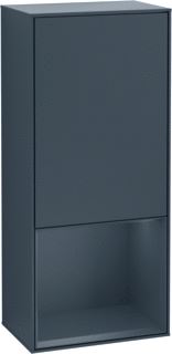 VILLEROY & BOCH FINION ZIJKAST MET VERLICHTING SCHARNIER RECHTS VAK ONDER 418X936X270MM VAK MIDNIGHT BLUE MATT LACQUER CORPUS MIDNIGHT BLUE MATT LACQUER 